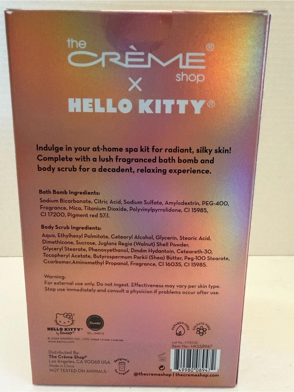 The Creme Shop Peach Petals Silky Skin Spa Set